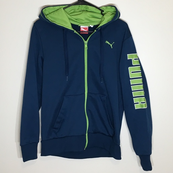 Puma Other - Puma FUN Essential Full Zip Up Mens Blue Hoodie